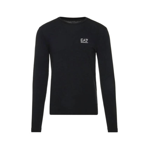 Maglia Uomo in cotone stretch Nero bianco EA7 Emporio Armani- Francavilla Moda