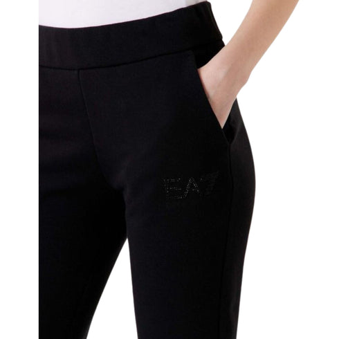 Pantalone Donna con elastico in vita Nero EA7 Emporio Armani- Francavilla Moda