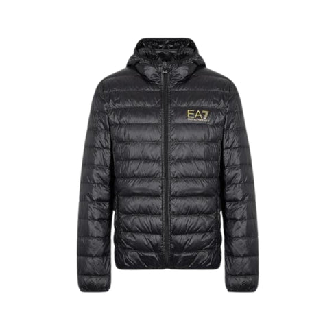Piumino Uomo con polsini elastici Nero oro EA7 Emporio Armani- Francavilla Moda