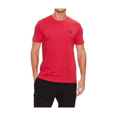 EA7 Emporio Armani T-shirt mm T-shirt Uomo classica con logo Rosso A23-EA7 EMPORIO8NPT51PJM9Z-1462-S - Francavilla Moda