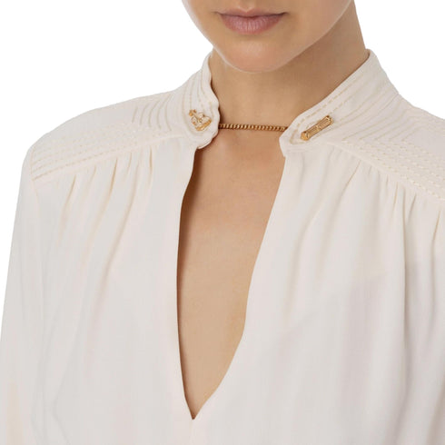 Elisabetta Franchi Abito corto Abito Donna con scollo a goccia Burro - Francavilla Moda