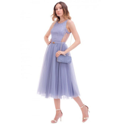 Abito Donna in tulle con cintura Ortensia ELISABETTA FRANCHI- Francavilla Moda