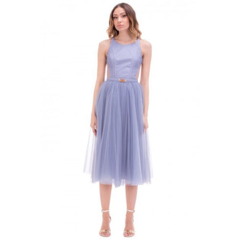 Abito Donna in tulle con cintura Ortensia ELISABETTA FRANCHI- Francavilla Moda