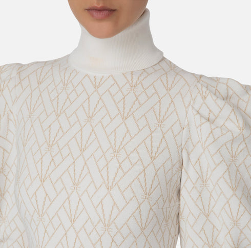 Abito Donna mini in maglia Burro oro Elisabetta Franchi- Francavilla Moda