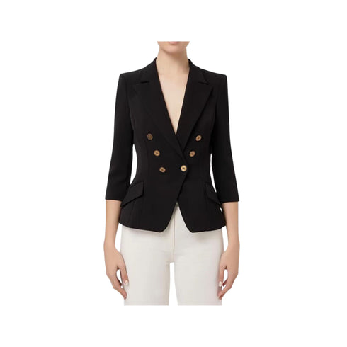 Blazer Donna doppiopetto Nero ELISABETTA FRANCHI- Francavilla Moda