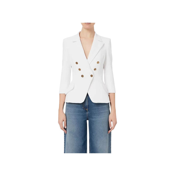 Blazer Donna doppiopetto Avorio ELISABETTA FRANCHI- Francavilla Moda