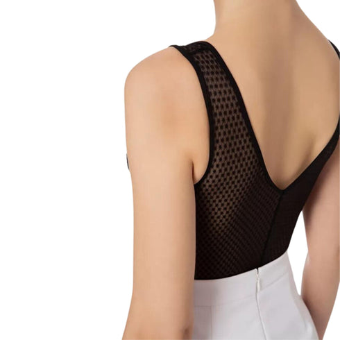 Body Donna con disegno busiter Nero Elisabetta Franchi- Francavilla Moda