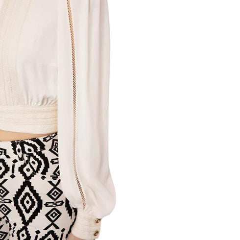 Camicia Donna con fiocco Burro Elisabetta Franchi- Francavilla Moda