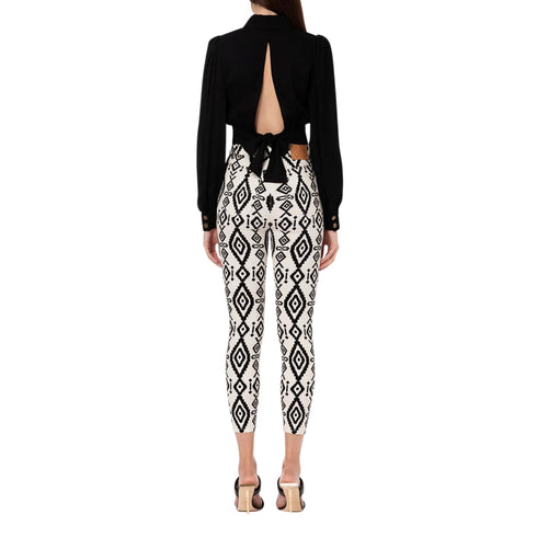 Camicia Donna con fiocco Nero Elisabetta Franchi- Francavilla Moda