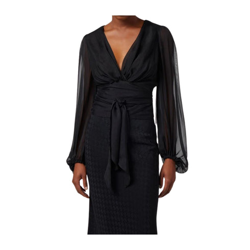 ELISABETTA FRANCHI Camicia elegante Camicia Donna trasparente Nero - Francavilla Moda