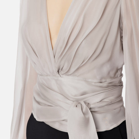 Elisabetta Franchi Camicia elegante Camicia Donna trasparente Perla P24-ELISABETTA FRANCHICA03242E2-155-40 - Francavilla Moda