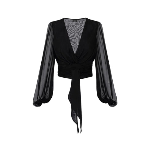 ELISABETTA FRANCHI Camicia elegante Camicia Donna trasparente Nero - Francavilla Moda