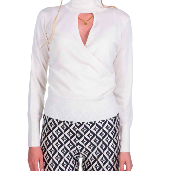 Dolcevita Donna in lana Burro Elisabetta Franchi- Francavilla Moda