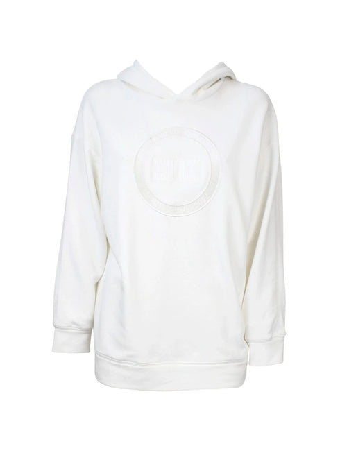 Felpa over Donna in cotone ricamata Avorio ELISABETTA FRANCHI- Francavilla Moda