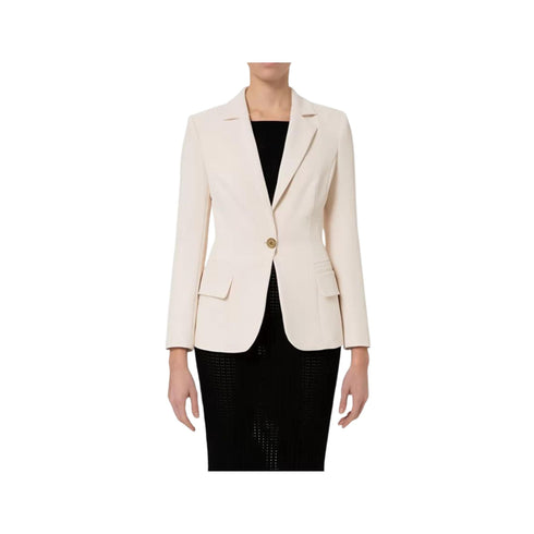 Giacca Blazer Donna monopetto Burro ELISABETTA FRANCHI- Francavilla Moda