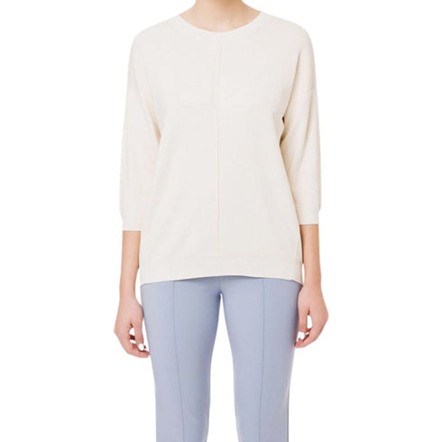 Girocollo Donna con logo in rilievo Burro ELISABETTA FRANCHI- Francavilla Moda