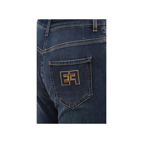 Jeans Donna skinny cinque tasche Jeans scuro Elisabetta Franchi- Francavilla Moda