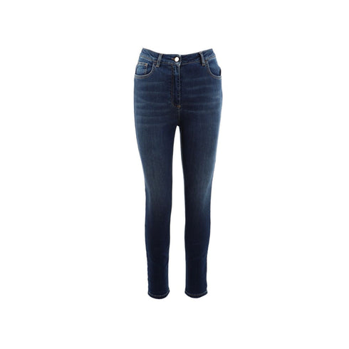 Jeans Donna skinny cinque tasche Jeans scuro Elisabetta Franchi- Francavilla Moda