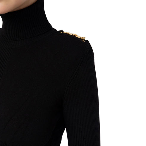 Maglia Donna a collo alto Nero Elisabetta Franchi- Francavilla Moda