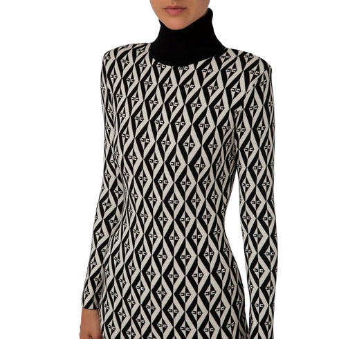 Miniabito Donna in maglia Nero burro Elisabetta Franchi- Francavilla Moda