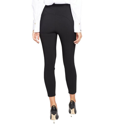 Pantalone Donna con zip sull'orlo Nero ELISABETTA FRANCHI- Francavilla Moda