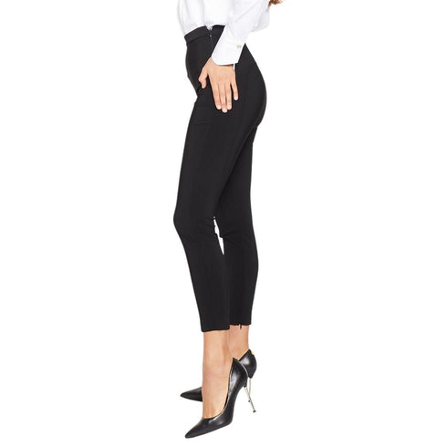 Pantalone Donna con zip sull'orlo Nero ELISABETTA FRANCHI- Francavilla Moda