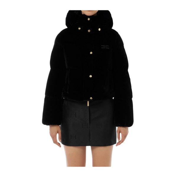 Piumino Donna in velluto Nero Elisabetta Franchi- Francavilla Moda