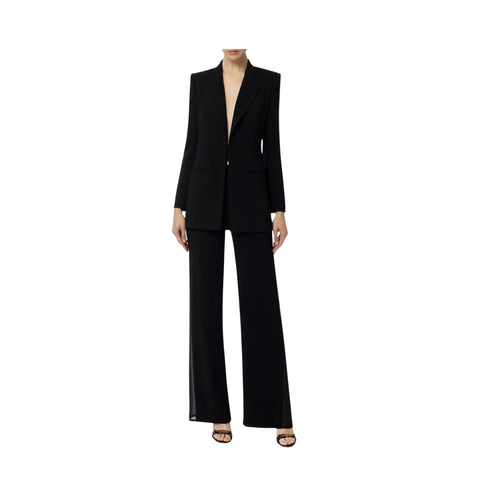 Elisabetta Franchi Tailleur Tailleur Donna con pantalone con inserto trasparente Nero - Francavilla Moda