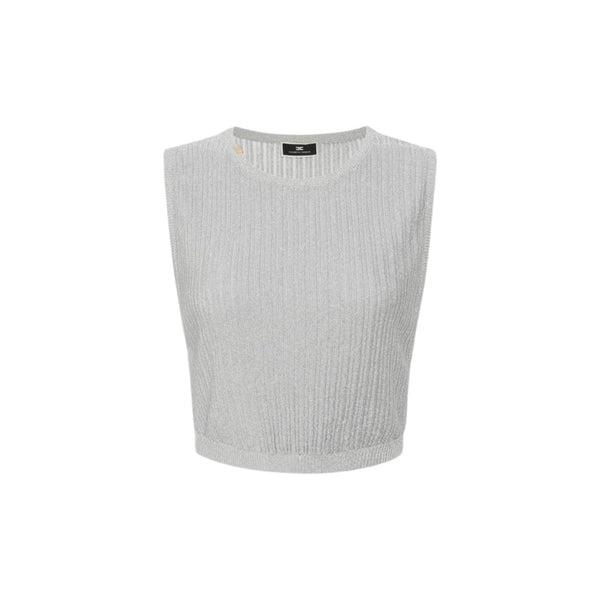 ELISABETTA FRANCHI Top Top Donna metallizzato Grigio - Francavilla Moda