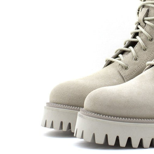 Anfibio Donna in camoscio stringato Sabbia Emanuelle Vee- Francavilla Moda