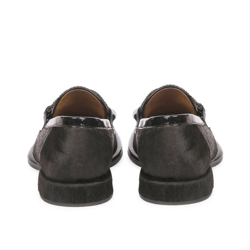 Mocassini Donna in pelle animalier Nero EMANUELLE VEE- Francavilla Moda