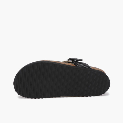 Sandali infradito Donna con strass e fondo in gomma Beige EMANUELLE VEE- Francavilla Moda