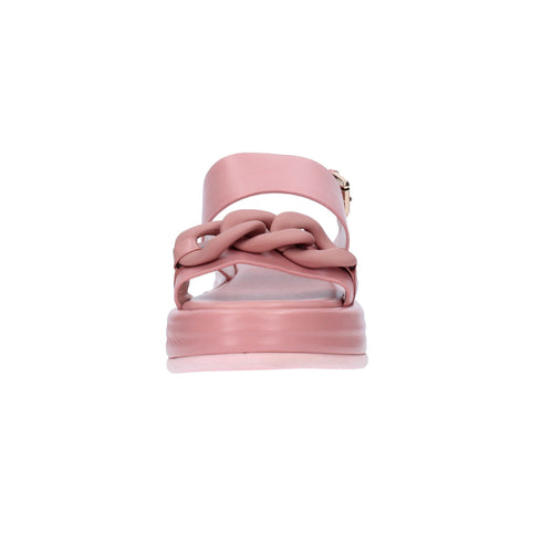 Sandalo Donna in pelle con nodo Rosa Emanuelle Vee- Francavilla Moda