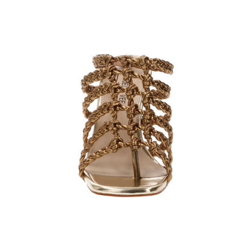 Sandalo Donna MINERVA in laminato Dark gold EMANUELLE VEE- Francavilla Moda