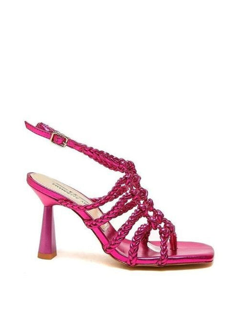 Sandalo Donna MINERVA in laminato Fuxia Emanuelle Vee- Francavilla Moda