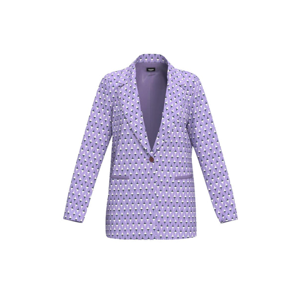 Blazer Donna over fantasia Panna lilla EMME MARELLA- Francavilla Moda