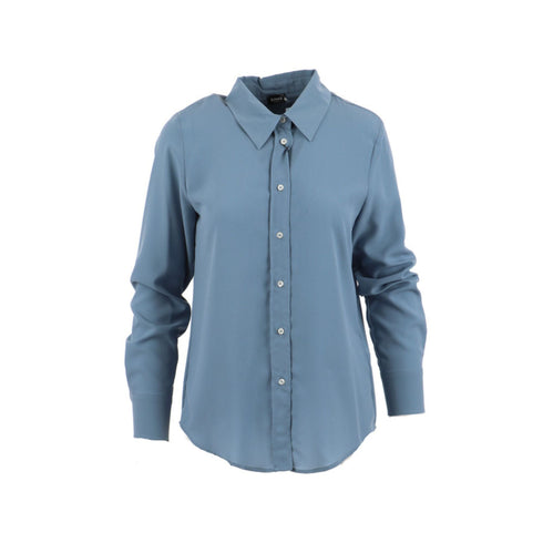 Camicia Donna comoda asimmetrica Celeste Emme Marella- Francavilla Moda