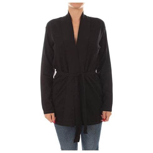 Cardigan Donna CERNIA con cintura Nero Emme Marella- Francavilla Moda