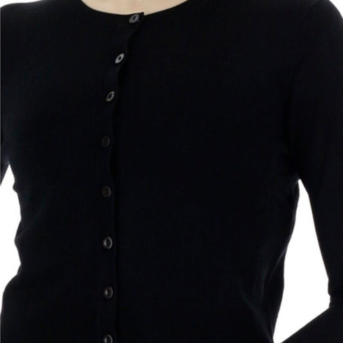 Cardigan Donna RINATO in viscosa a girocollo Nero EMME MARELLA- Francavilla Moda