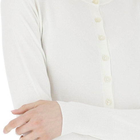 Cardigan Donna RINATO in viscosa a girocollo Bianco EMME MARELLA- Francavilla Moda