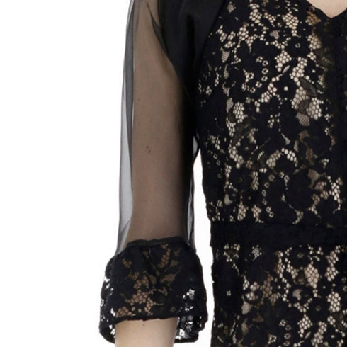 Coprispalle Donna INOS semi trasparente con manica in pizzo Nero EMME MARELLA- Francavilla Moda