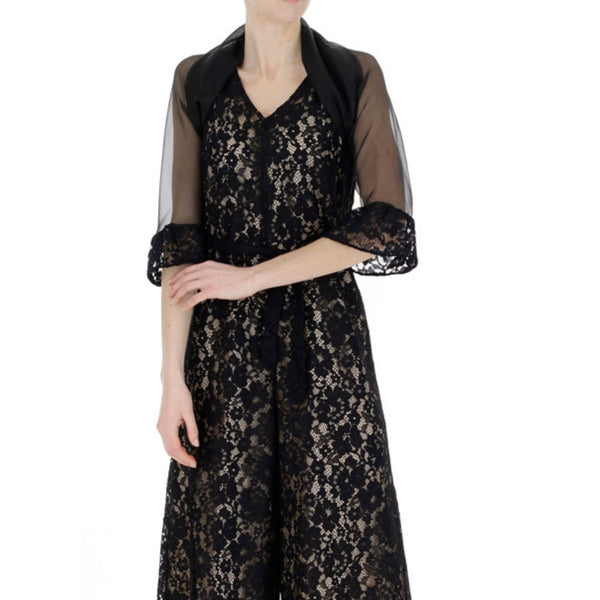 Coprispalle Donna INOS semi trasparente con manica in pizzo Nero EMME MARELLA- Francavilla Moda