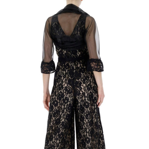Coprispalle Donna INOS semi trasparente con manica in pizzo Nero EMME MARELLA- Francavilla Moda