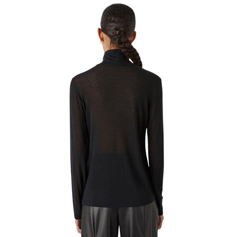 Dolcevita misto cashmere in tinta unita Nero EMME MARELLA- Francavilla Moda