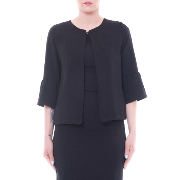 Giacca Donna DOPPIA a campana con gancetto Nero EMME MARELLA- Francavilla Moda