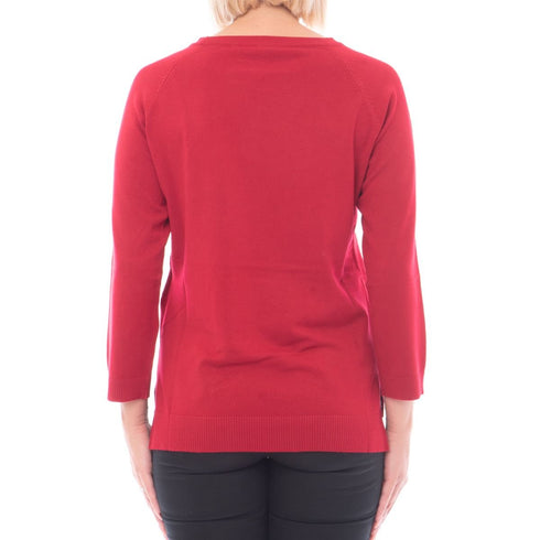 Maglia a girocollo con maniche lunghe Rosso EMME MARELLA- Francavilla Moda