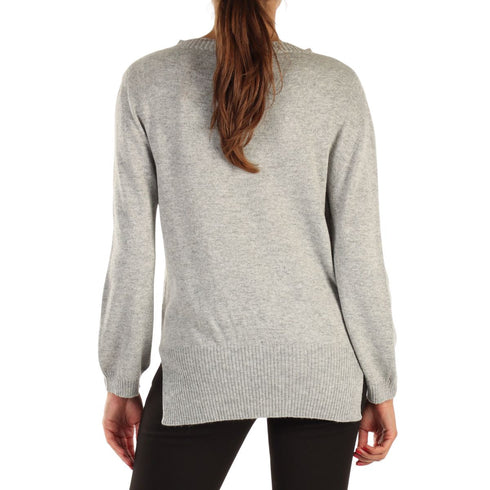 Maglia con scollo a barca e spacchi laterali Grigio chiaro EMME MARELLA- Francavilla Moda