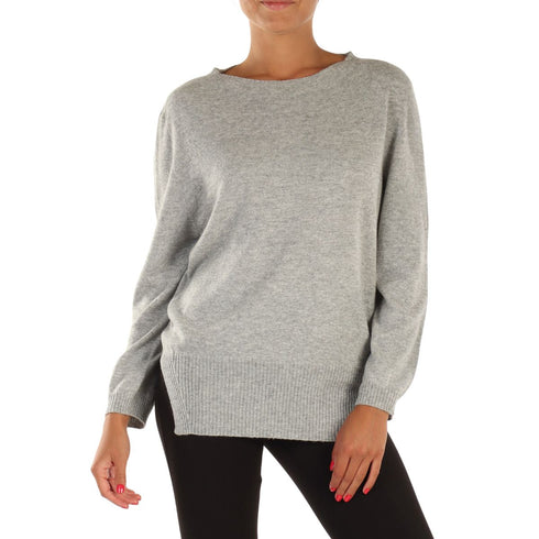 Maglia con scollo a barca e spacchi laterali Grigio chiaro EMME MARELLA- Francavilla Moda