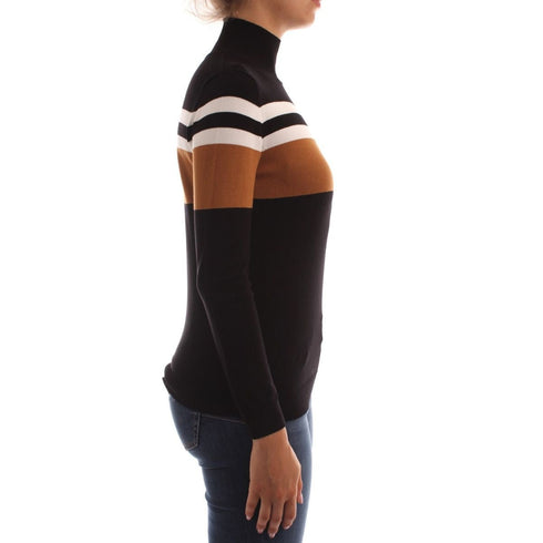 Maglia dolcevita slim in viscosa stretch Nero EMME MARELLA- Francavilla Moda