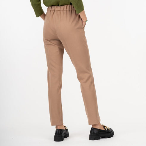 Pantalone Donna Zagara con vita elastica Cammello Emme Marella- Francavilla Moda